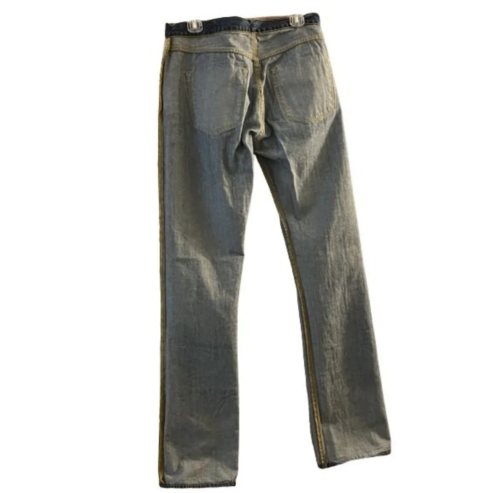 Men's 501 XX Levi Strauss Straight Leg Denim Jeans Stone Wash Size W34